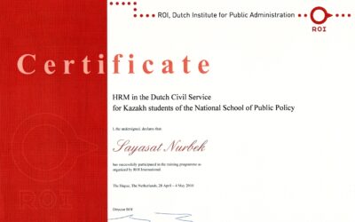 ROI HRM Certificate 2010