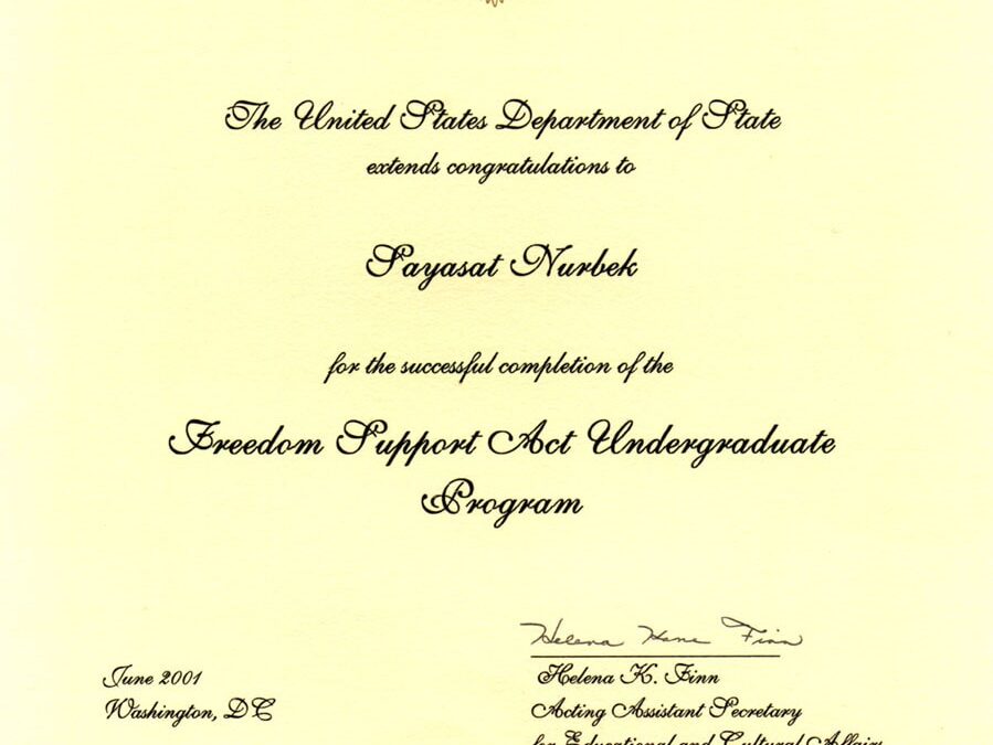 US.Secretary.Letter 2001