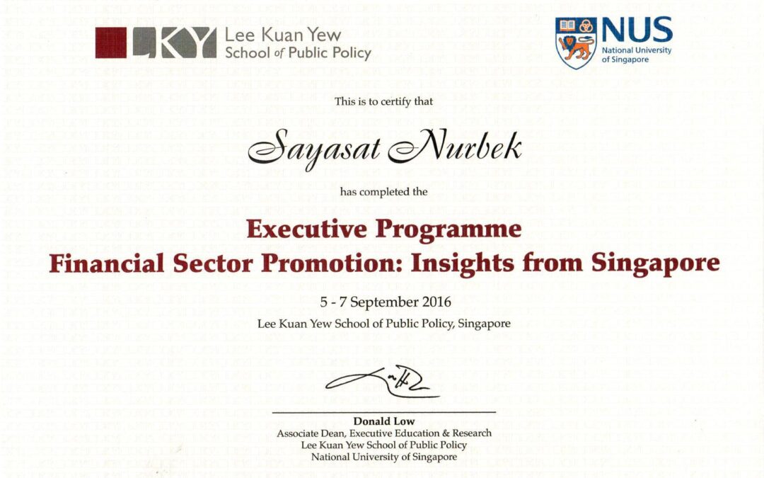 SPP Executive Program – Financial Sector Promotion 2016